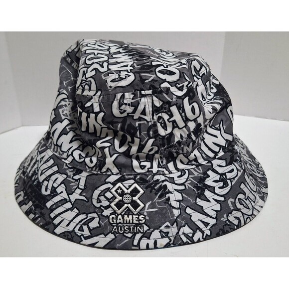 ULTIMATE ATHLETIC SPORTSWEAR 2016 X GAMES AUSTIN REVERSIBLE BUCKET CAP HAT - Picture 1 of 5